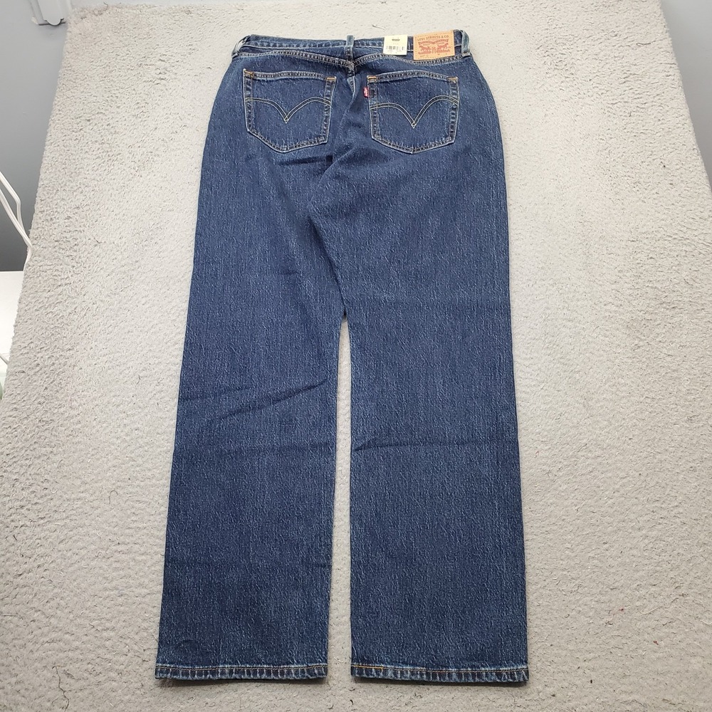 Levi's Jeans Womens 31x30 Blue Denim 501 Curve Stretch High Rise Straight Leg - Picture 2 of 13